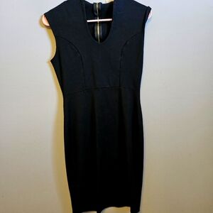 Black Rolla Coster Bodycon Dress Medium